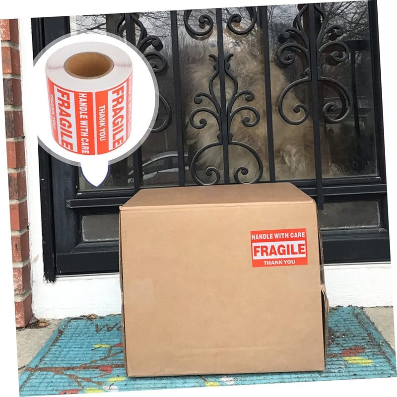 Fragile Warning Stickers 1 Roll Strong Adhesive for Shipping and Packing - Image 2